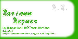 mariann mezner business card